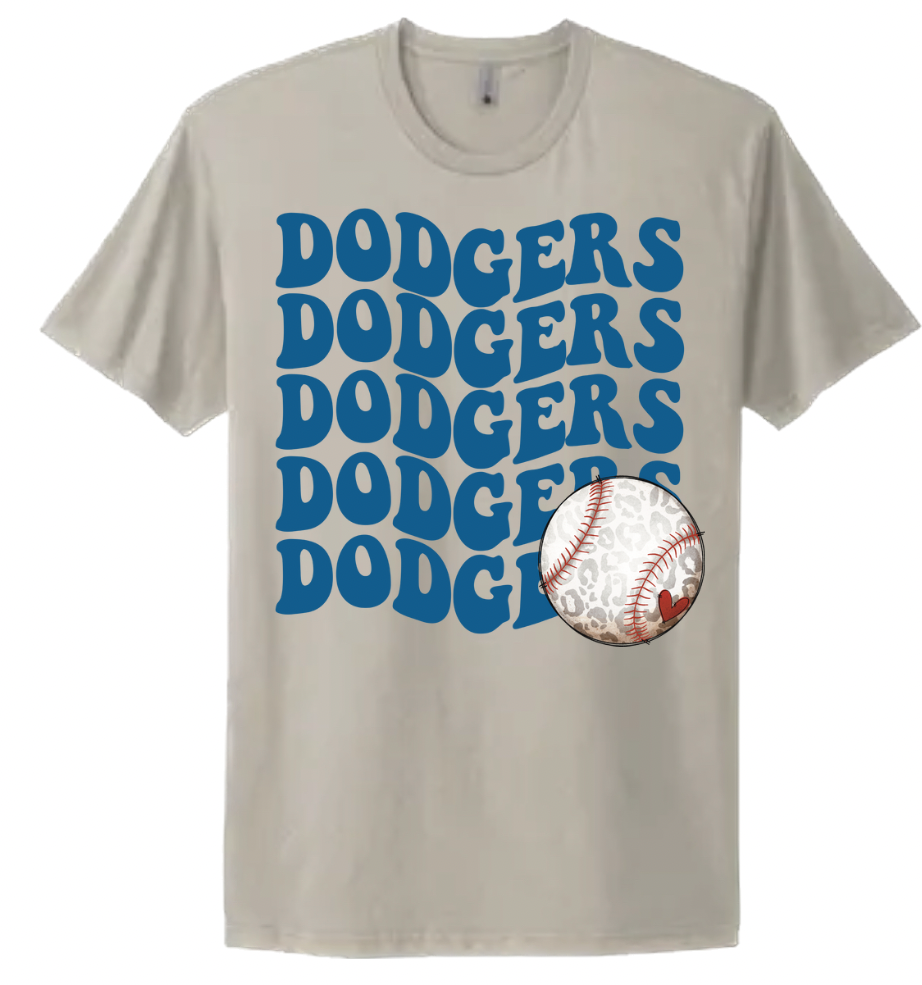 Wavy Blue Heaven Baseball T-Shirt