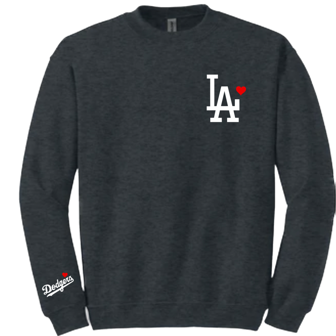 I Heart LA Team In White Crewneck