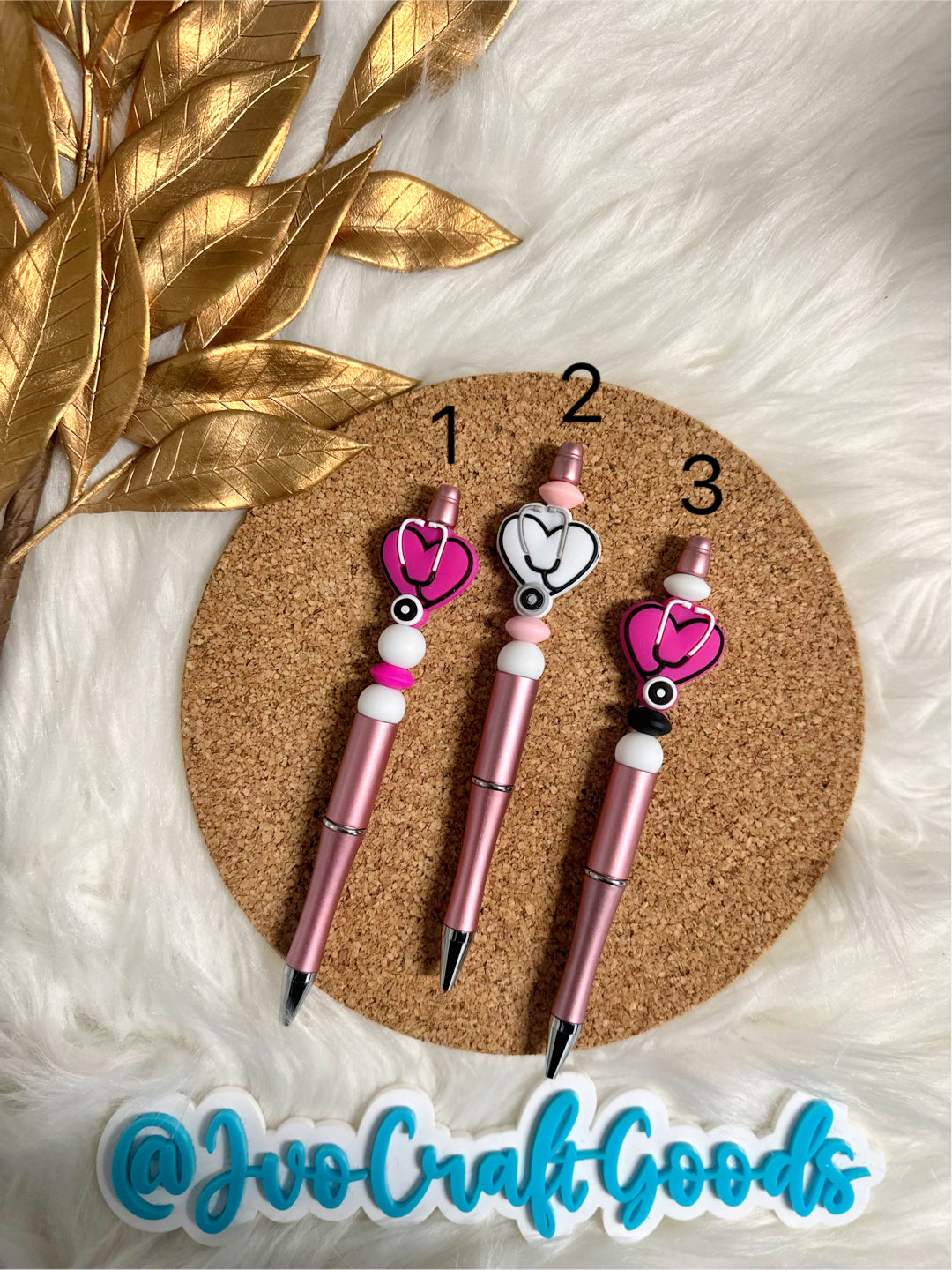 Stethoscope Silicone Beaded Pens