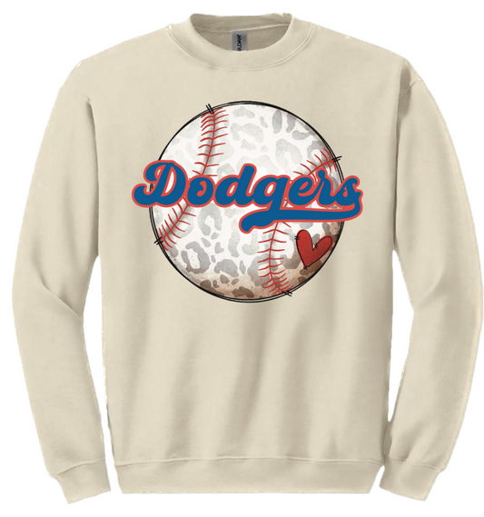 Cheetah Print Baseball Crewneck