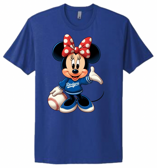 Mrs.Mouse Blue Fan T-Shirt