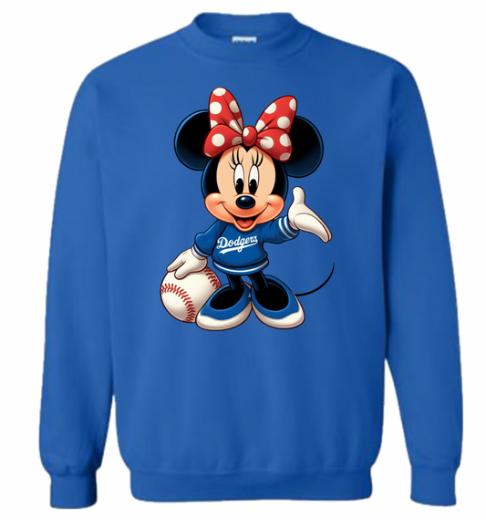 Mrs.Mouse Blue Fan Crewneck