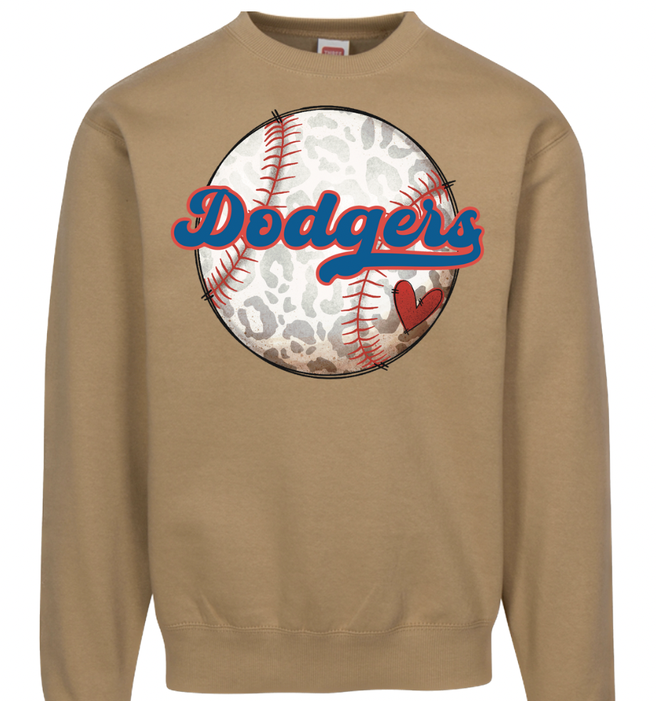 Cheetah Print Baseball Crewneck