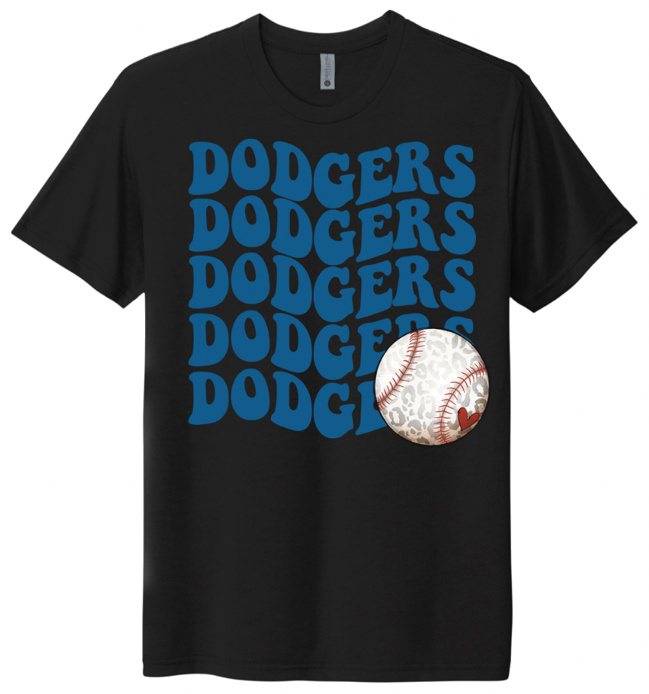 Wavy Blue Heaven Baseball T-Shirt